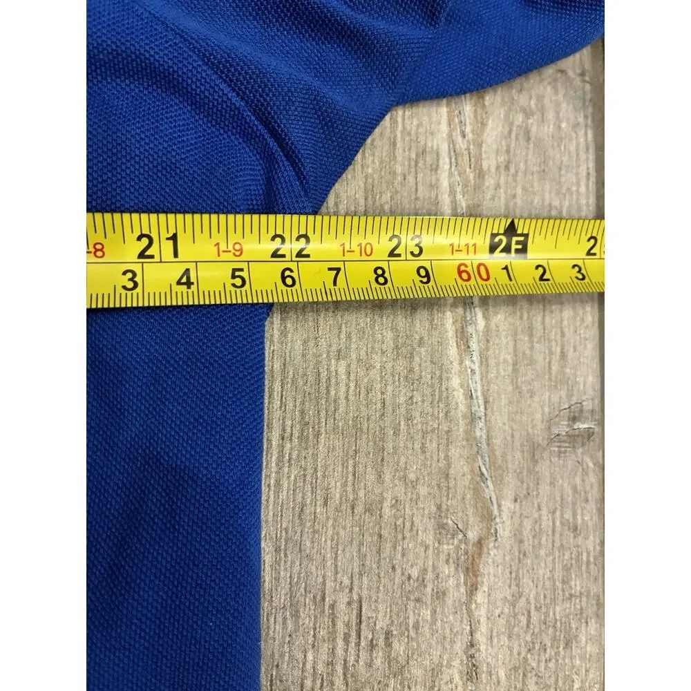 Polo Golf Ralph Lauren Shirt Men Large Blue White Big Pony Raglan Pro Fit L